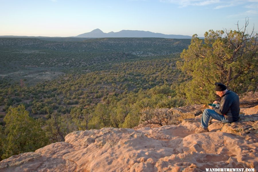 Sunrise, Sleeping Ute Mountain in Distance