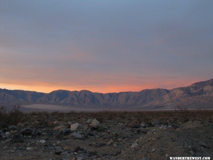 Sunset at Panamint Springs Resort Camp Ground