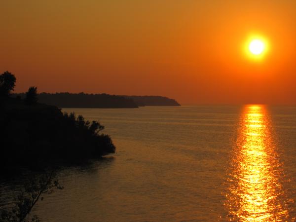 Sunset at Sodus Point, NY coming back home