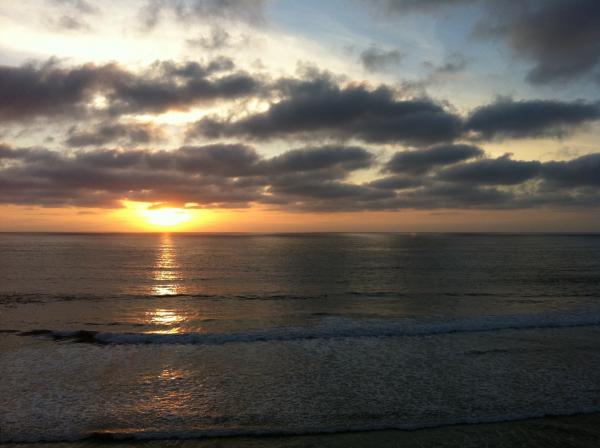 Sunset at south carlsbad beach