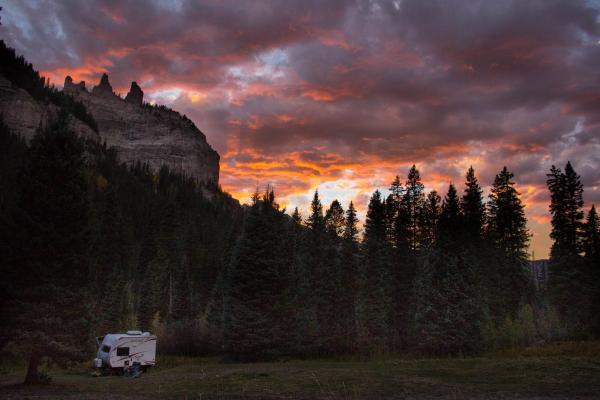 Sunset, East Fork of the Cimarron, Colorado, Oct. 1, 2015