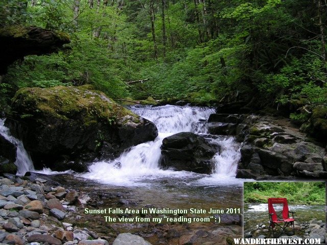 Sunset Falls area near Battle Ground Washington