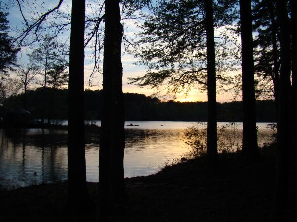 Sunset on the lake at Ft Yargo