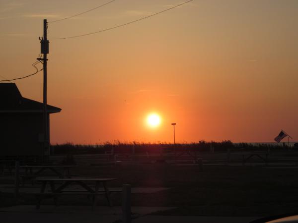 Sunset over Pamlico Sound @ Camp Hatteras