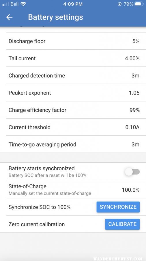 Synchronize settings In BMV