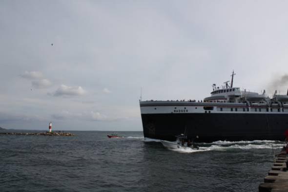 The Badger car ferry, Ludington, Michigan