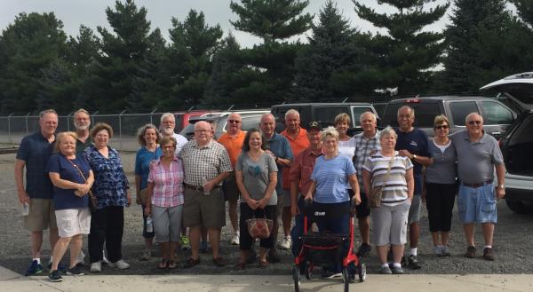 The "crew" after the Jayco factory tour.