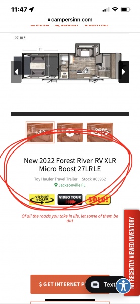 The Dealership advertises this unit as new, but the link doesn’t match the unit! Told by manufacturer that it is a 2022, but manufactured in 2021- wit