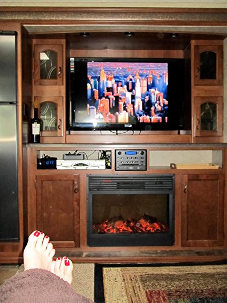 The Entertainment Center and my feet