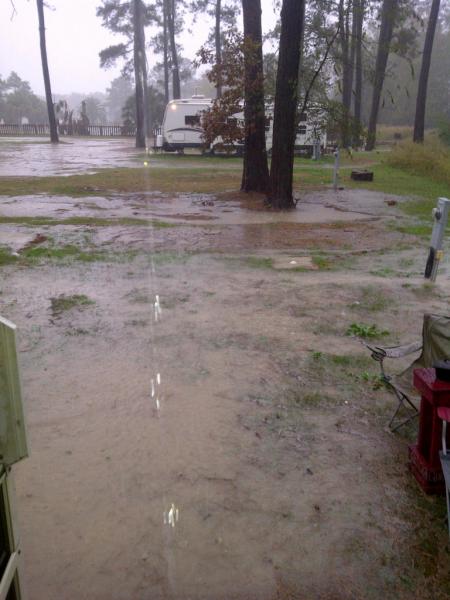 The first time we went camping and we got all this water in 15 minutes it was a mess.