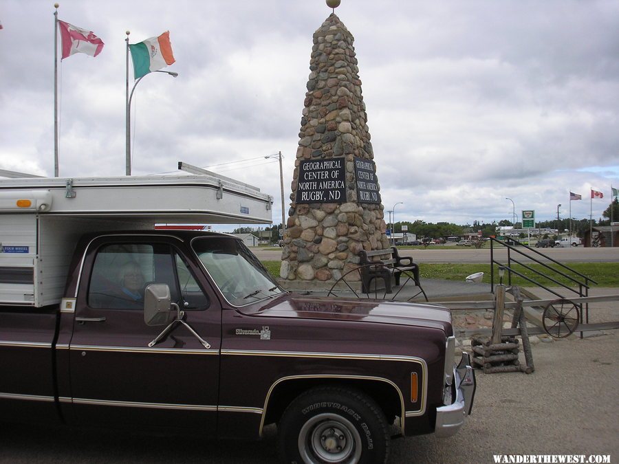 The geographic center of North America in Rugby ND