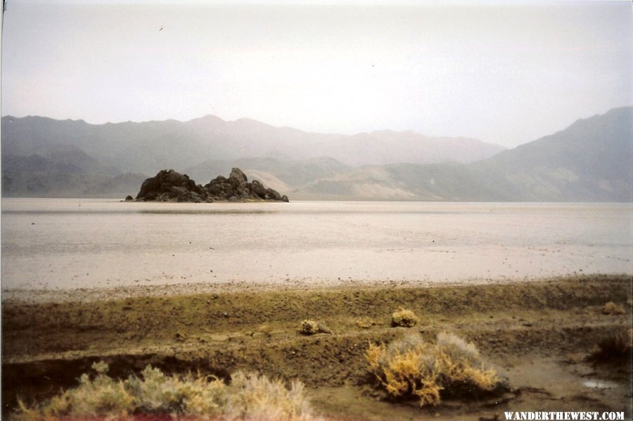 The Grand Stand with the Devil's Race Track under water