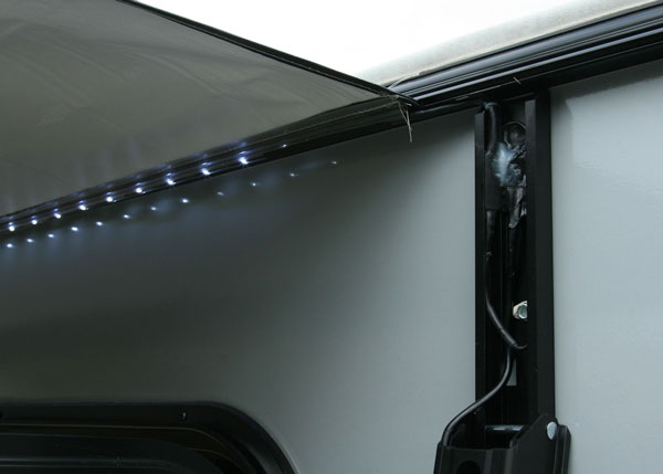 The inline electronic module allows for easy dimming of the awning LED light strip. This gives you the ability to dim the lights down to a reasonable 