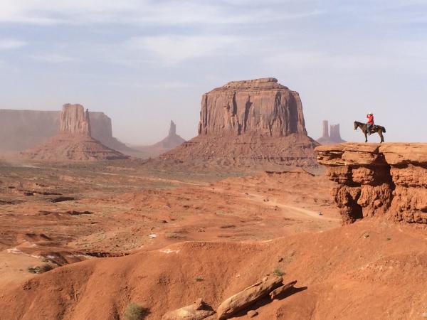 The "Navajo on a Horse" shot, Monument Valley