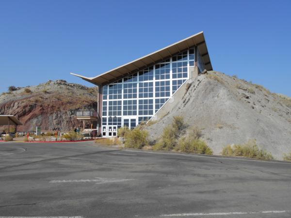 The Quarry Hall is built right against the exposed wall of fossil - Dinosaur National Monument, Jensen, UT