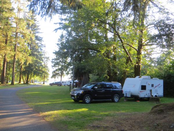 The 'Rain Forest Resort' on Lake Quinault where the worlds largest spruce tree is located