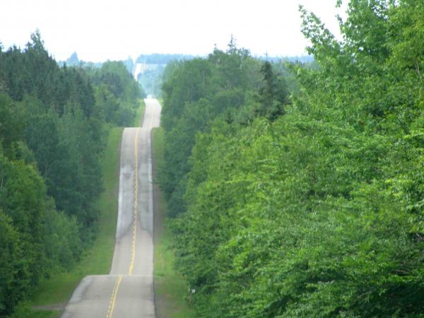 The road to the ferry in P.E.I.