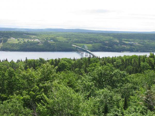 The same bridge looking down at Seal Island K.O.A.