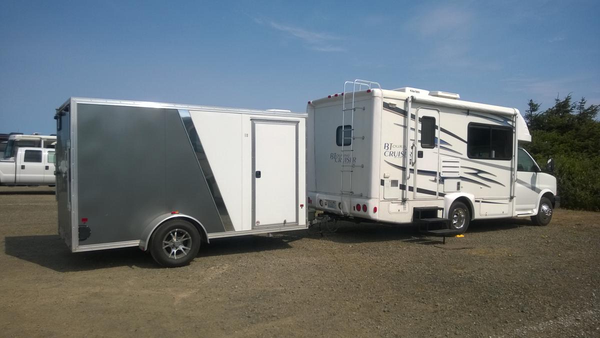 There are some good large level spots in the RV parking area at the Quinault Casino near Ocean Shores, WA