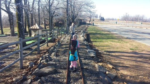 they had a little train to ride on but closed for winter