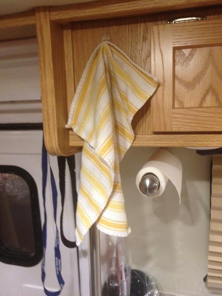 They hold the dish cloth as well.