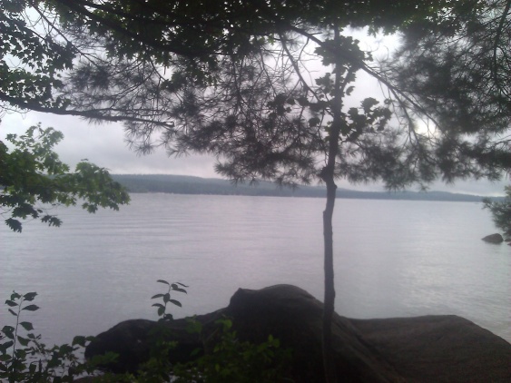 This from our water front site at the campground.
This is Long Lake, it stretches from Harrison all the down to other end of Naples, it a really long 