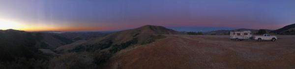 This is a turn out on Highway 46 between Paso Robles and Cayucos Ca. We found ourselves stopping to watch the sunrise on our way home.