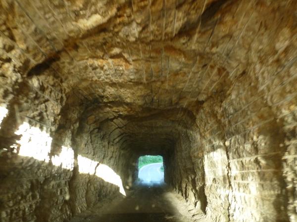 This is one of 5 or 6, one-lane tunnels on the Norbeck byway.  Many of these tunnels were designed to perfectly frame the "heads" as you exit the tunn