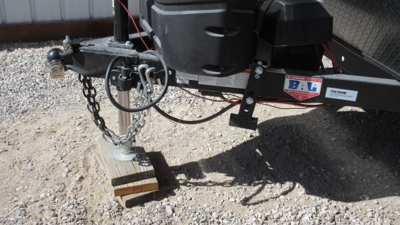 This is the way my trailer looks when either at home or camping.  Chains are not attached (stored in driver size bay) and I even take hitch off of tru