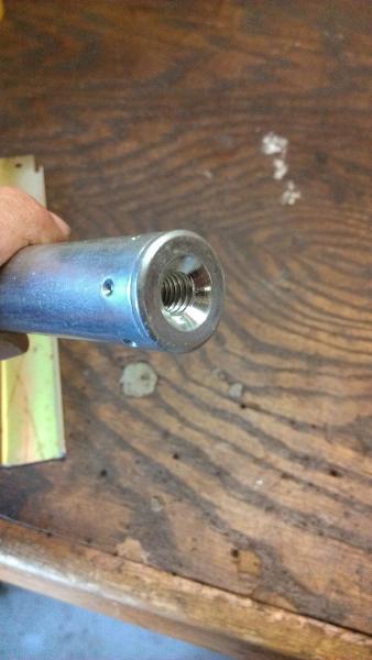 Threaded end cap in support leg (5/8" threads)