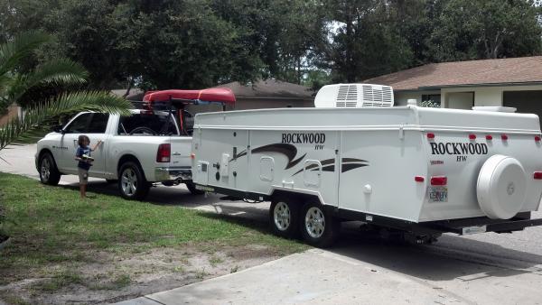 Three River State Park Sneads, Florida USA Camping HW296 Rockwood Popup towing ram 1500 5.7