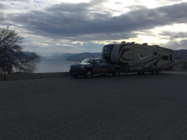 Trans Canada Highway overlooking Kamloops Lake