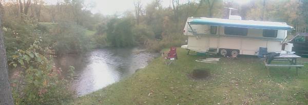 Trout stream at the campsite.