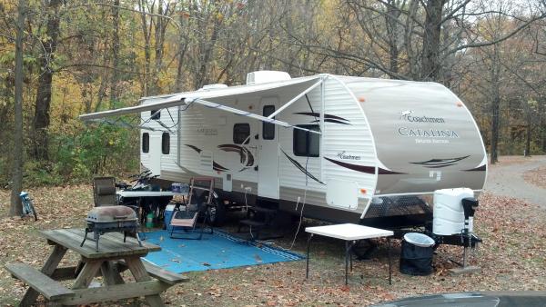 TT set up in New Harmonie State Park IN.