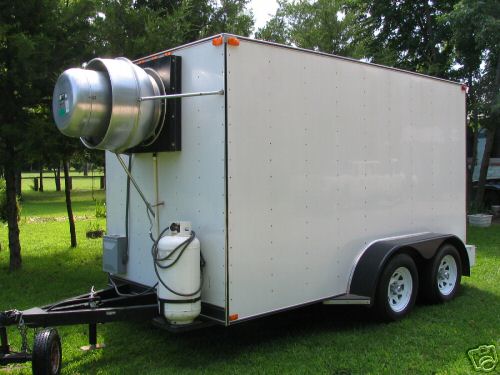 Turbine Powered Trailer? Looks like a jet exhaust system?