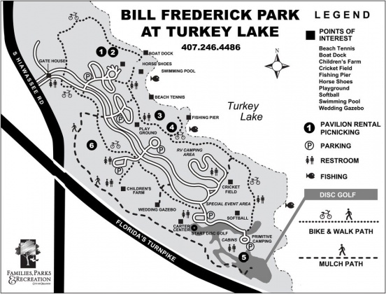 Turkey Lake Park Map