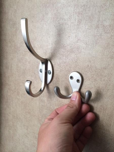 Upgraded bathroom hooks.