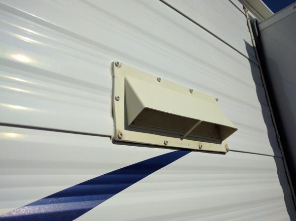 UV yellowed range vent