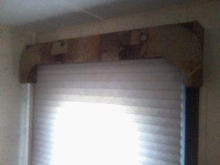 valances and blinds in bedroom