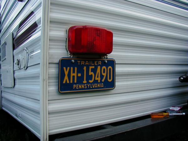 Vandalized Trailer Tail Light  Repaired #4