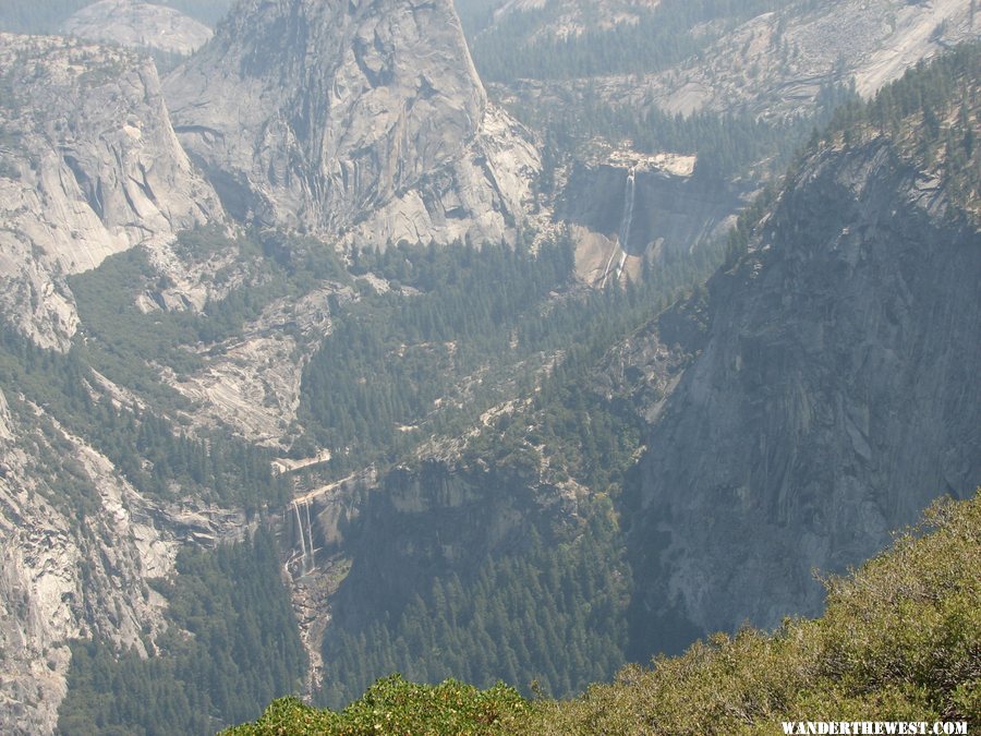 Vernal and Nevada Falls from Glacier Point