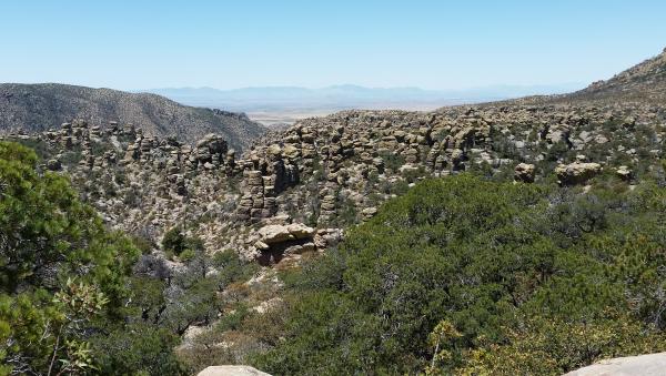 View from above the balancing rock formations