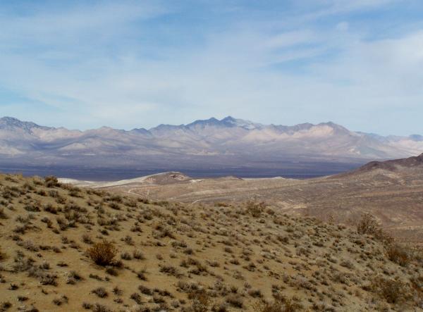 View from Burro Schmidt tunnel, Mojave desert.