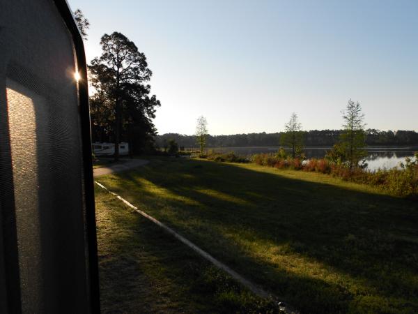 View from front door to lake at Laura Walker Sp