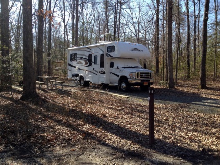 View from paved drive