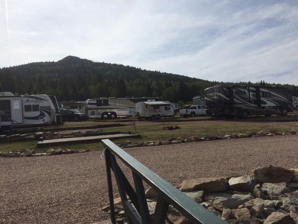 View of campground from road