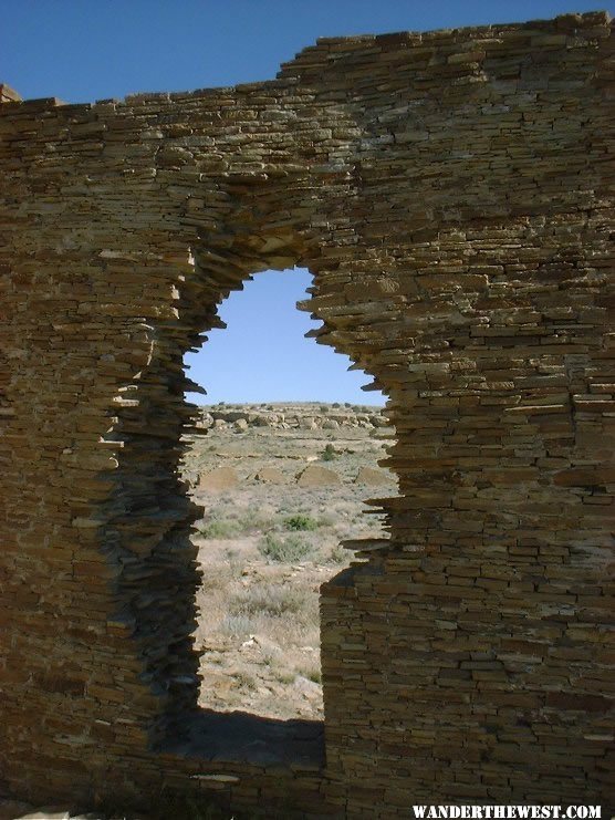 View of Penasco Blanco through doorway