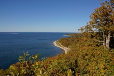 View of shore line at Eagle Bluff - Peninsula State Park, WI.