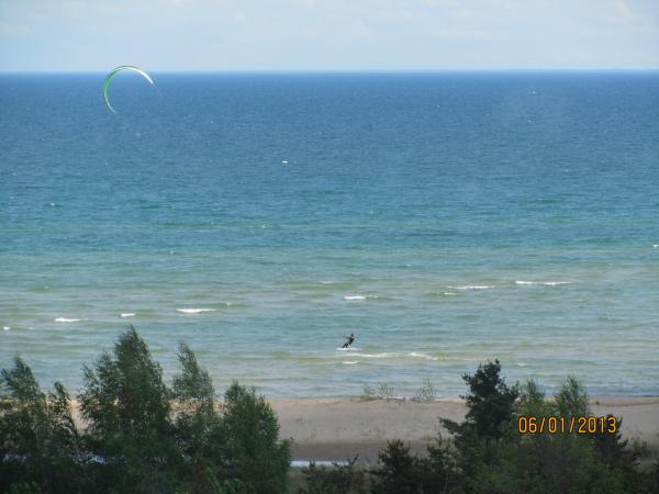 view of Tawas Bay Lake Huron, from Tawas Lighthouse, Tawas City, Michigan