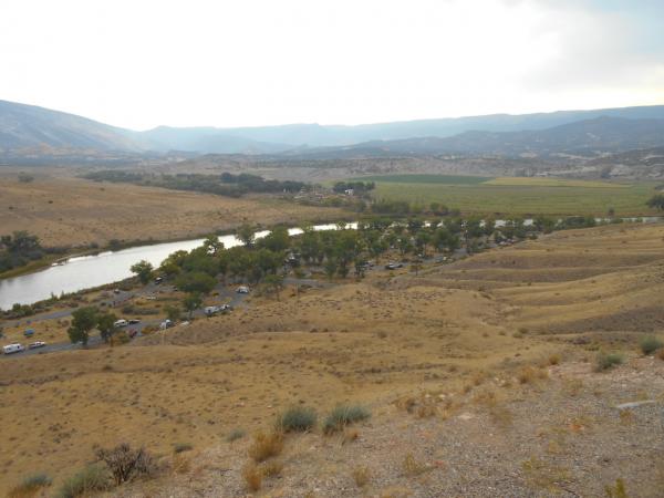 View of the Green River Campground, Dinosaur National Monument, Jensen, UT